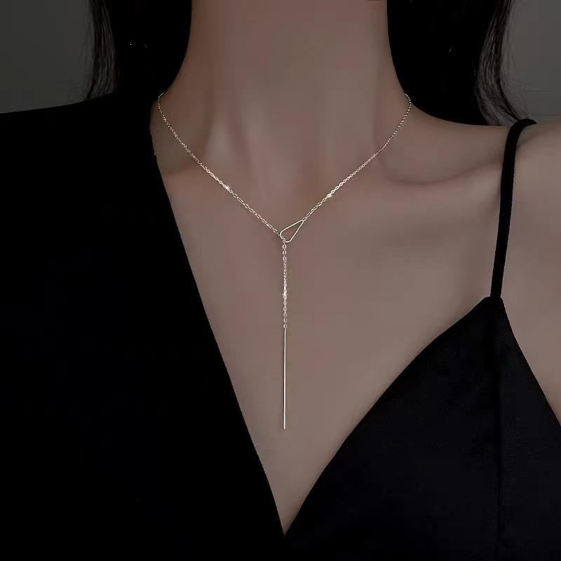 2025 Trending Light Luxury 925 Sterling Silver Collarbone Necklace for Women - Internet Celebrity Style