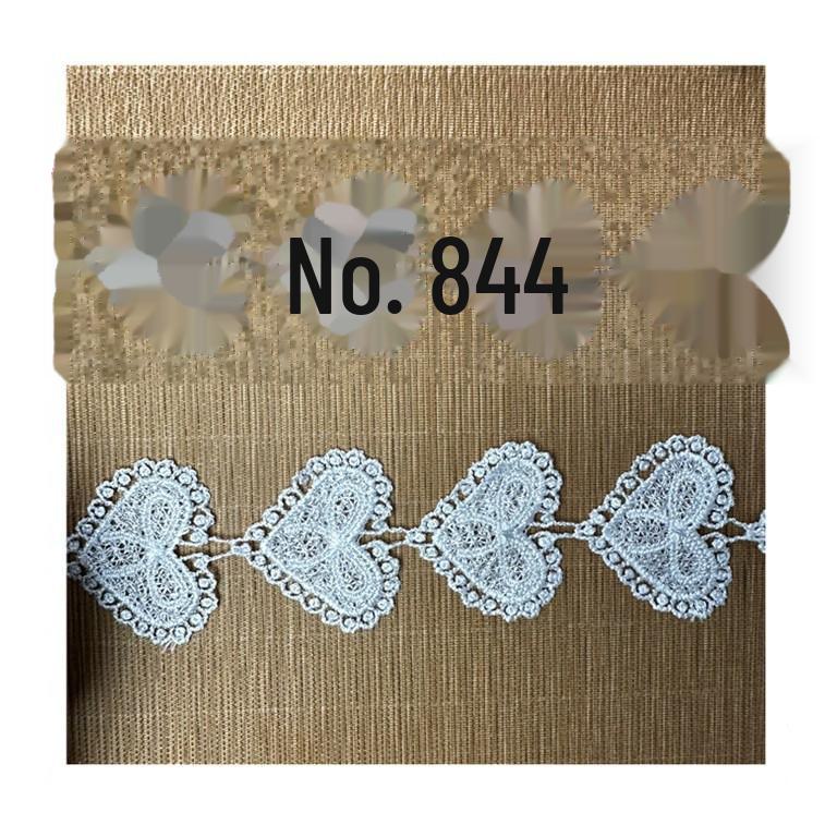 Hot Sale Heart-Shaped Hollow Lace Polyester Dress with Water-Soluble Lace for Weddings and Curtains