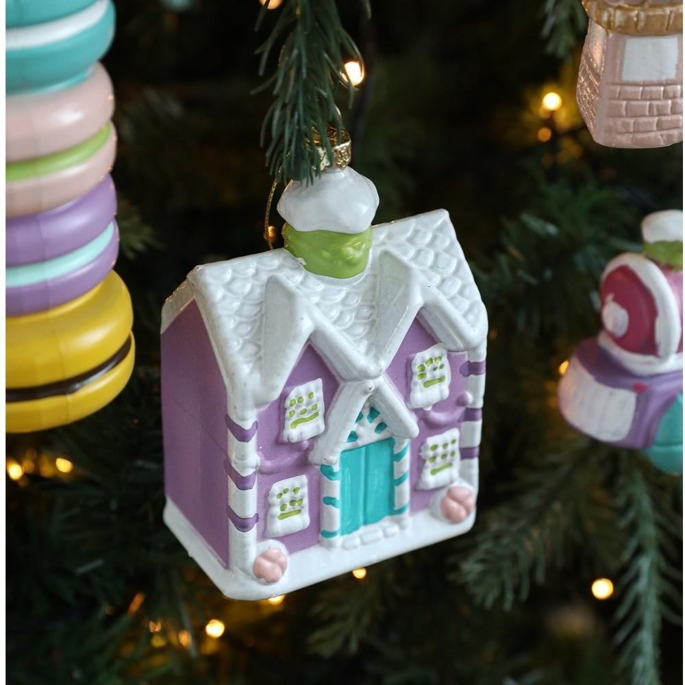 Plastic Christmas Macaron Ornaments DIY Cute Christmas Tree Pendant Christmas Tree Hanging Ornaments Christmas Tree Decorations
