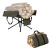 RODGERS Firewood Carrying Stand, Bonfire/Firewood Carrying Stand with Storage Bag, Compact Storage for Camping, BBQs, and Bonfires (Green)