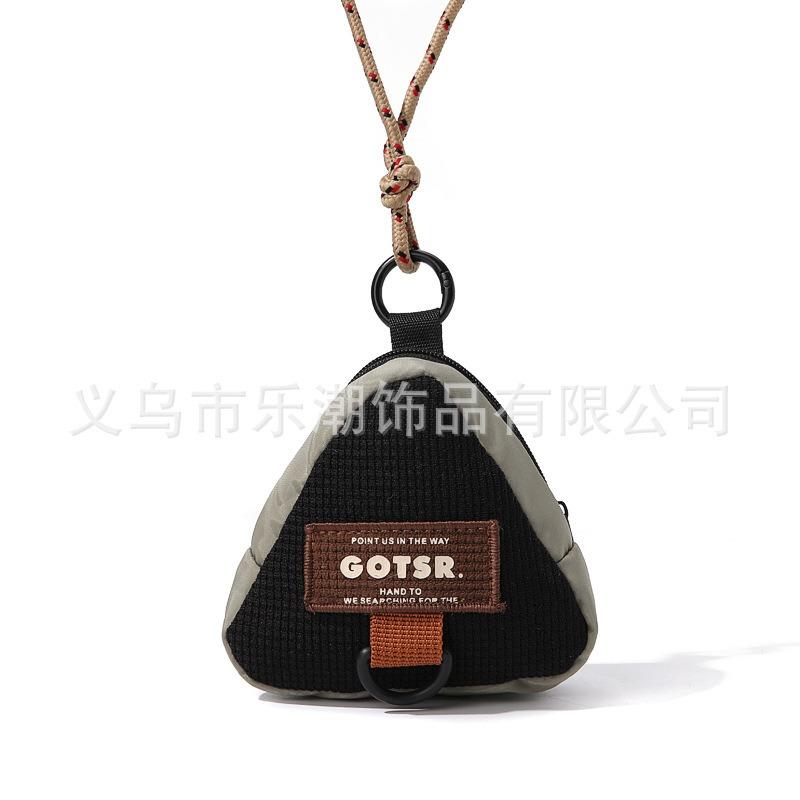New Triangle Key Bag, Change Bag, Neck Bag, Trendy Brand Storage Bag, Gift, Personalized Creative Casual Satchel, Student
