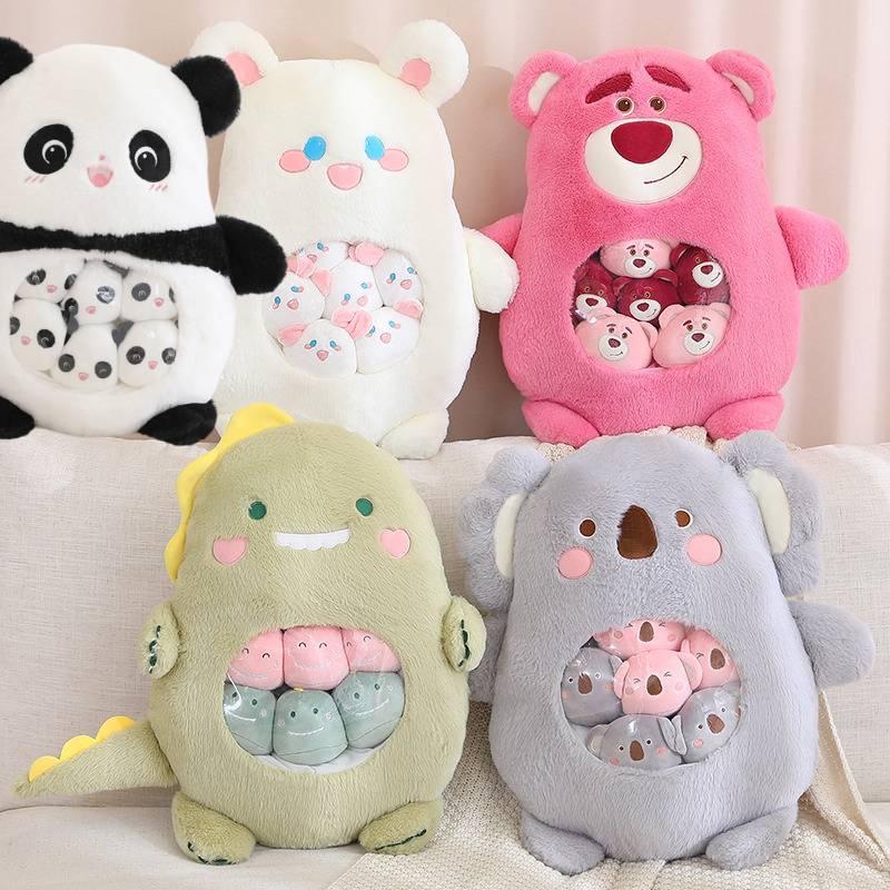 Cute Short Plush Cartoon Snack Pillow Stuffed Animal Toy For Kids Girls Birthday Gift 50x40cm