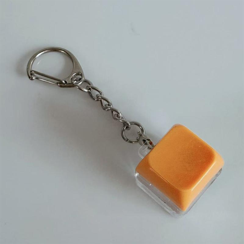 1Keys Color Clear LED Mechanical Keyboard Keychain Toy Stress Relief DIY Button Finger Keyboard Caps Toy Key Switch Shaft Tester