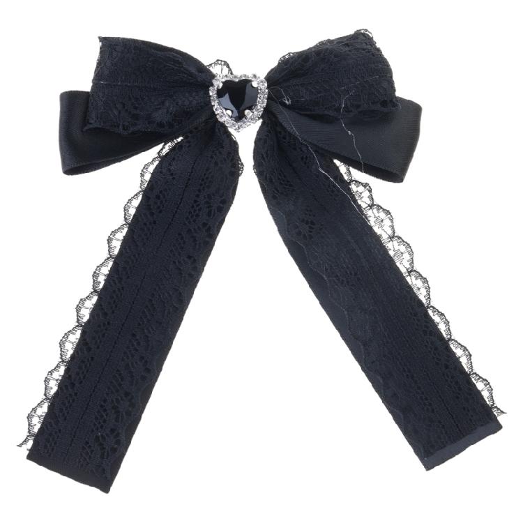 Ленточный зажим-уточка Бант Y2K Стразы Заколка Сладкая Милая Заколка-бантик