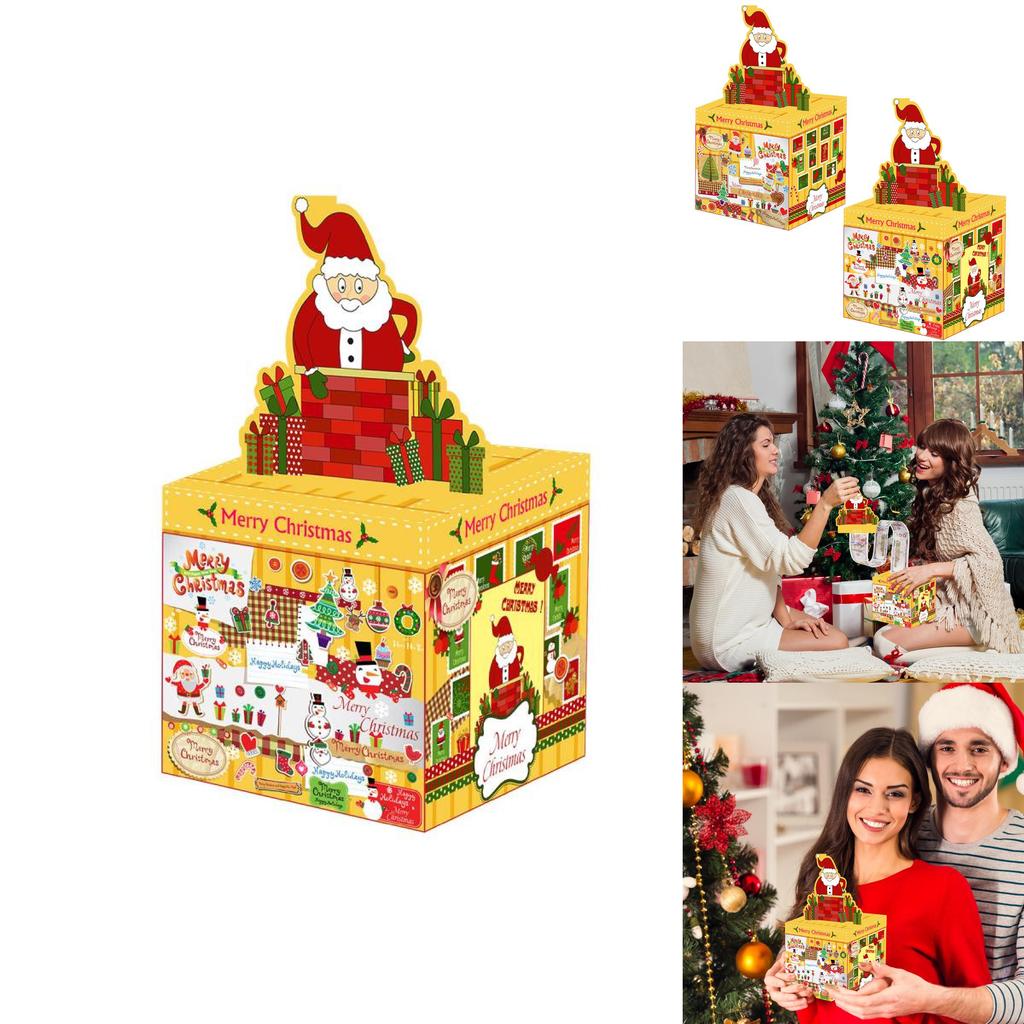 Christmas Themed Santa Gift Bank With Coin Slot For Holiday Celebrations And Decorations