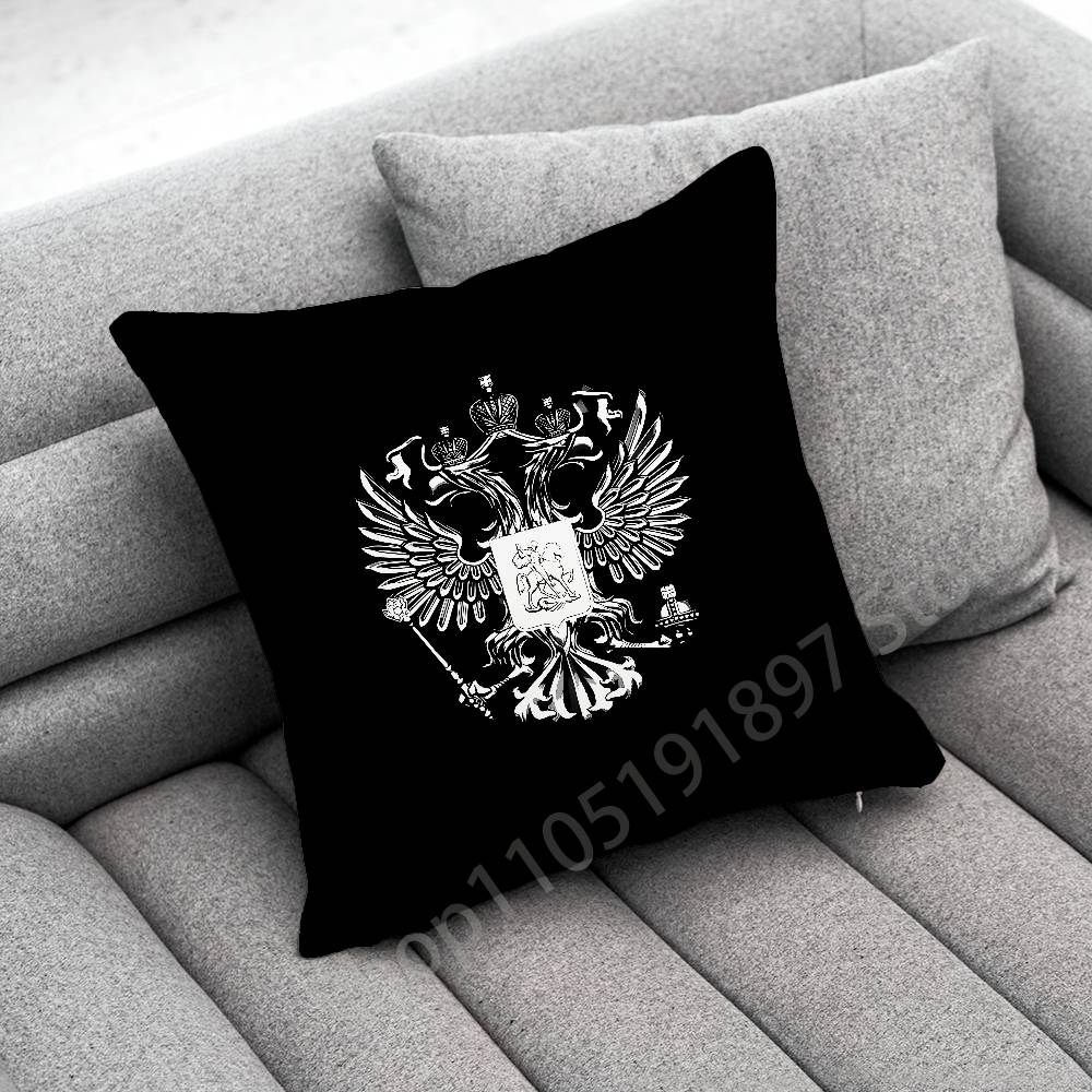 Russia Passport National Emblem Flag Throw Pillow Case For 40x40cm 45x45cm 50x50cm 30x30cm Square Office Pillowship Cover