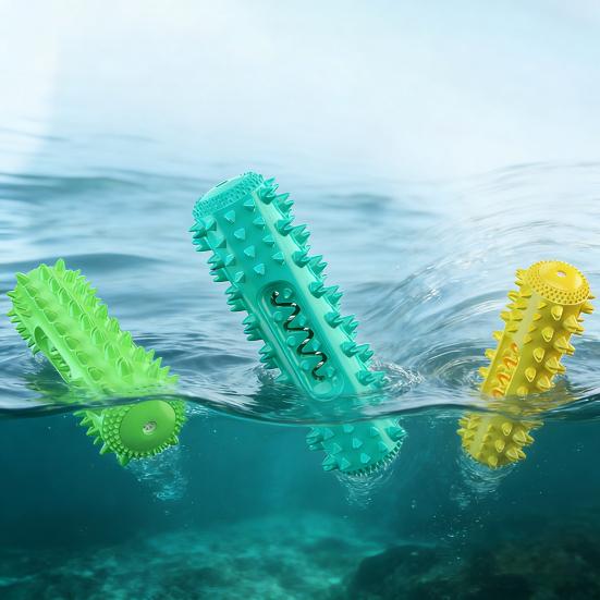 Pet Toy Teeth Cleaning Design Bite-Resistant TPR Medium Large Dogs Chew Toy with Built-In Sound Stimulator