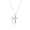 Stainless Steel Plated Pendant Necklace Women With Crystal Zircon Cross Charm Fashion Minimalist Locket Chain Jewelry