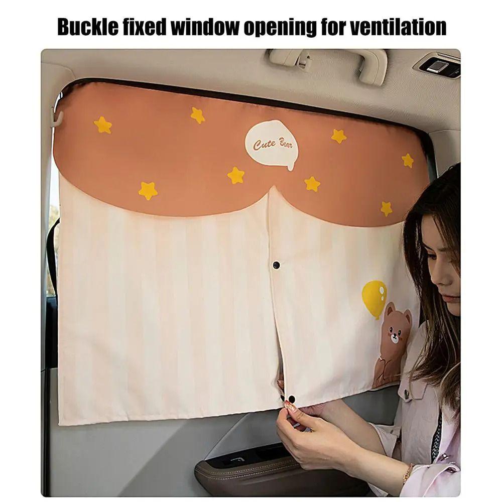 Quality Side Window Car Window Sun Shade Rear Side Magnetic Windshield Sunshade Cute Cartoon Foldable Auto Window Cover Car