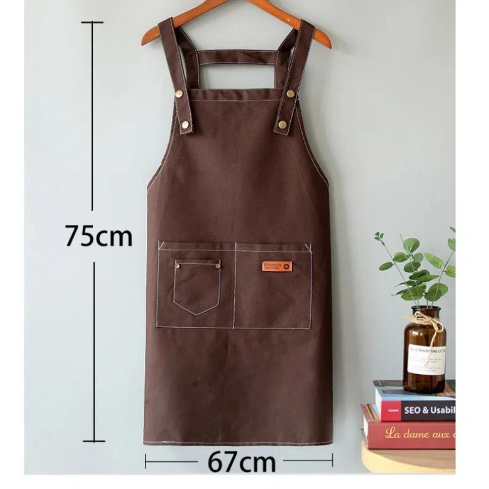 Canvas Chef Apron Waterproof Denim Apron Kitchen Sleeveless Apron  For Men Women
