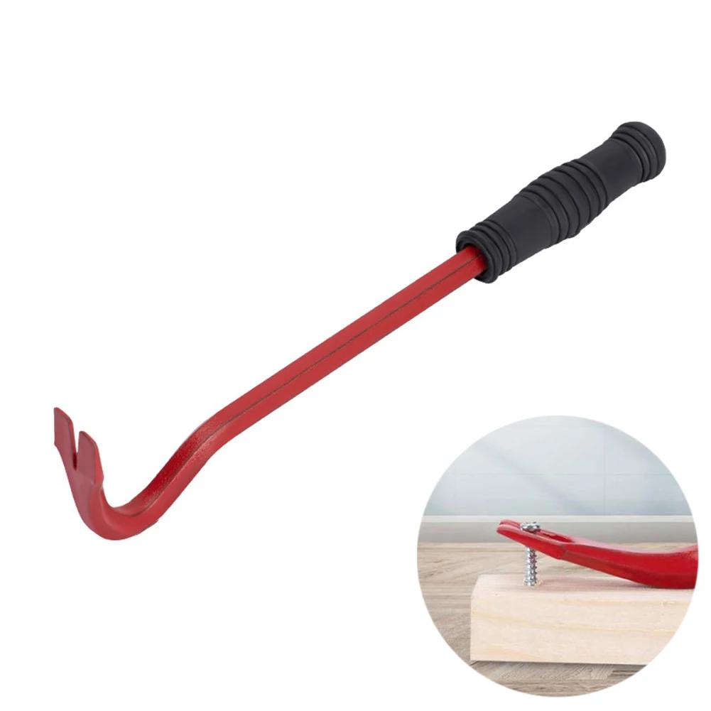 Прочный маленький изогнутый ломик 300 мм, гвоздодер, съемник с резиновой рукояткой для строительных и автомобильных ремонтных работ China Mainland