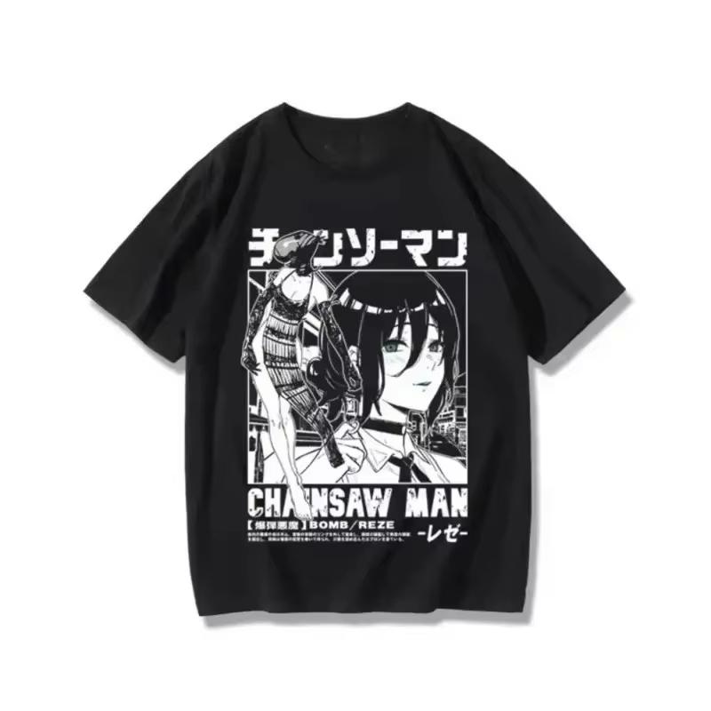 

Anime Tshirt Women Chainsaw Unisex Unisexga Graphic Unisex Cotton Short Sleeve Tee Plus Size Women Tops Summer Streetwear 4XL