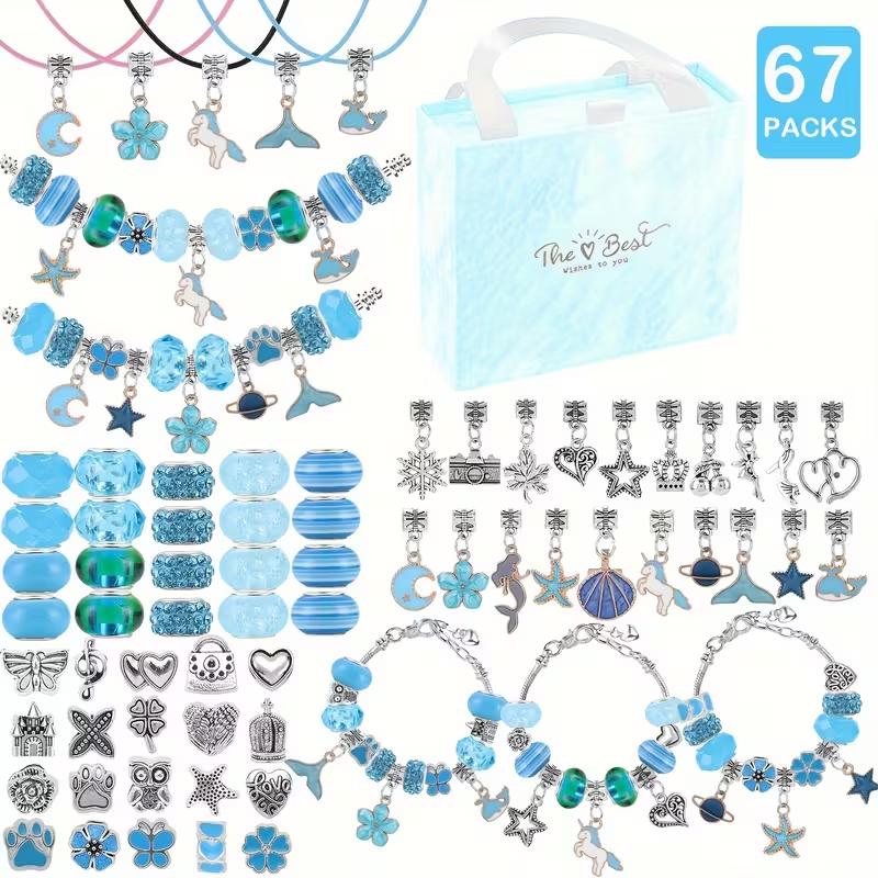 67pcs Pink Series Beaded Jewelry Making Supplies Jewelry Bracelet Making Kit, Beaded Jewelry Making, Birthday Pink Craft Gifts