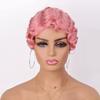 Finger Wave Synthetic Wig Short Mommy Hair Curly Wigs for Black Women Lady Nuna Wig 1920s Cosplay Costume Halloween Party
