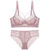Sexy Ultra-thin Lace Push Up Bra Set Classic Hollow Bandage Women Underwear Transparent Intimates Plus Size Bra and Panties Set