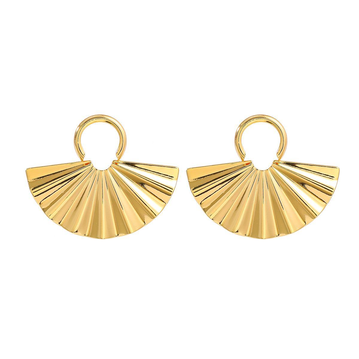 

Летние веерообразные серьги из сплава: Металлические серьги в европейском и американском стиле для женщин золотой