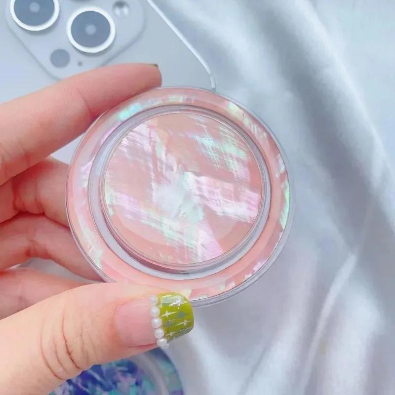 1Pc Magsafe Round Simple Style Retractable Scallop Magnetic Mobile Phone Holder Suitable for iPhone Colorful Shell Airbag Holder