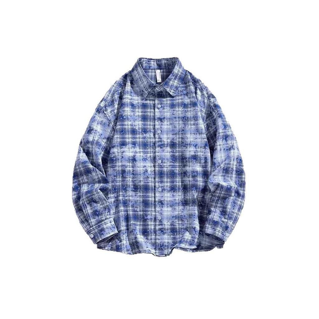 Korean-Japanese Plaid Shirt 2025: Unisex Trendy Loose Long-Sleeve Casual Jacket