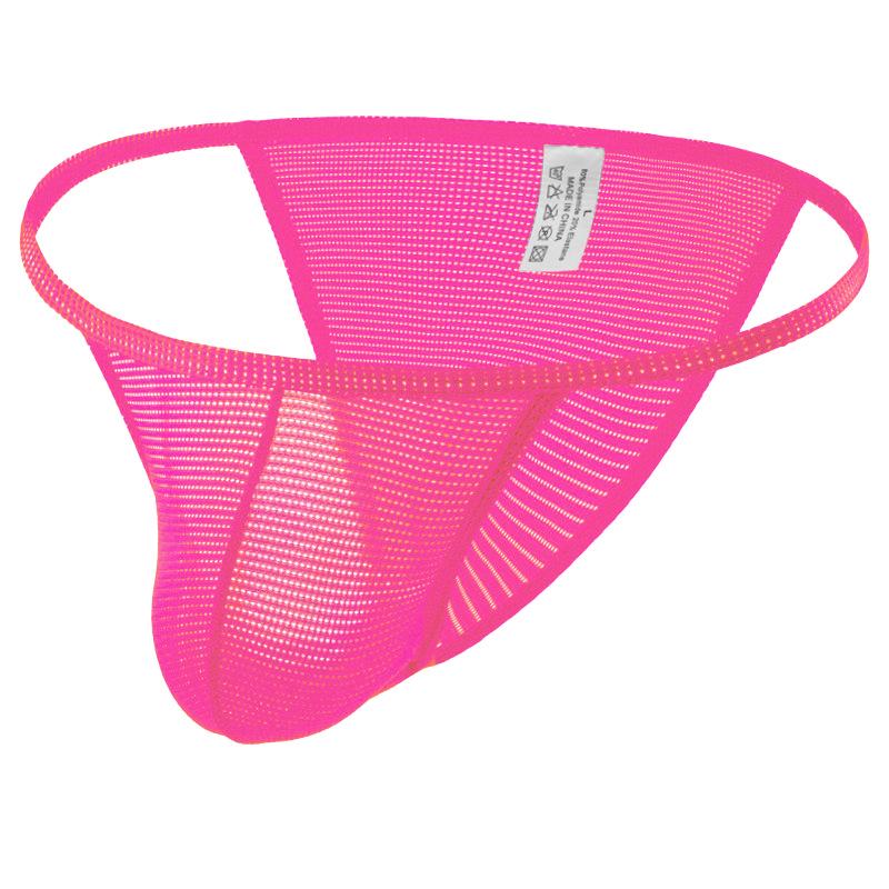 Men's Mesh High-Cut Low-Waist Briefs with U-Shaped Large Pouch - Sexy, Comfortable, and Breathable.