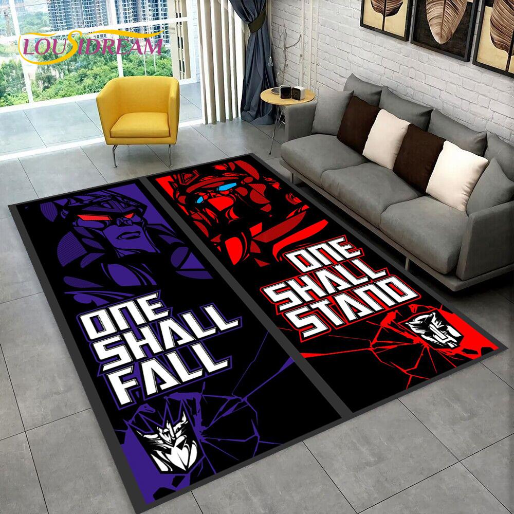 3D Transformers Cartoon Autobots Teppich für Zuhause Wohnzimmer Schlafzimmer Sofa Fußmatte Dekoration, Kinderzimmer Teppich Rutschfeste Bodenmatte Geschenk