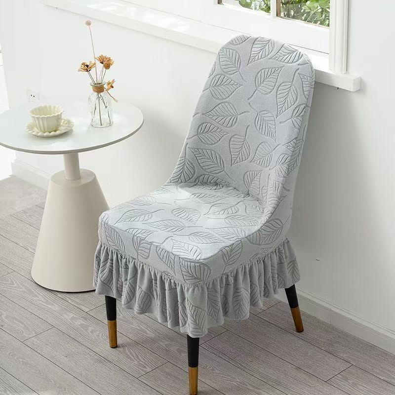 Curved Skirt Premium Stretch Dining Chair Cover Universal Thickened Home Use Cat-Proof All-Season Chair Cover