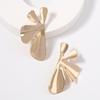 New Fashionable, Irregular, High-end and Personalized Petal-shaped Alloy Earrings, Light Luxury Earrings for Women