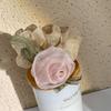 For Women Ponytail Holder Rose Flower Hair Scrunchies Women Hair Ring Korean Style Hair Rope