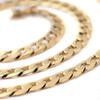 14k Gold Plated Diamond Cut Mens Cuban Link Chain Necklace Hip-hop Gold Chain For Men Women 7mm 18/20/24/30 Inches