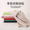 Summer gram ice silk cool cotton t-shirt women's simple casual solid color short-sleeved fashion trend cultural shirt top