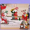 Christmas Gnome Desktop Figurine Wooden Christmas Decor With Printed Letters For Holiday Display