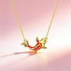 Elegant Fish Necklace Alloy Clavicle Chain Adjustable Length Neckchain For Women Fashion Jewelry Gift
