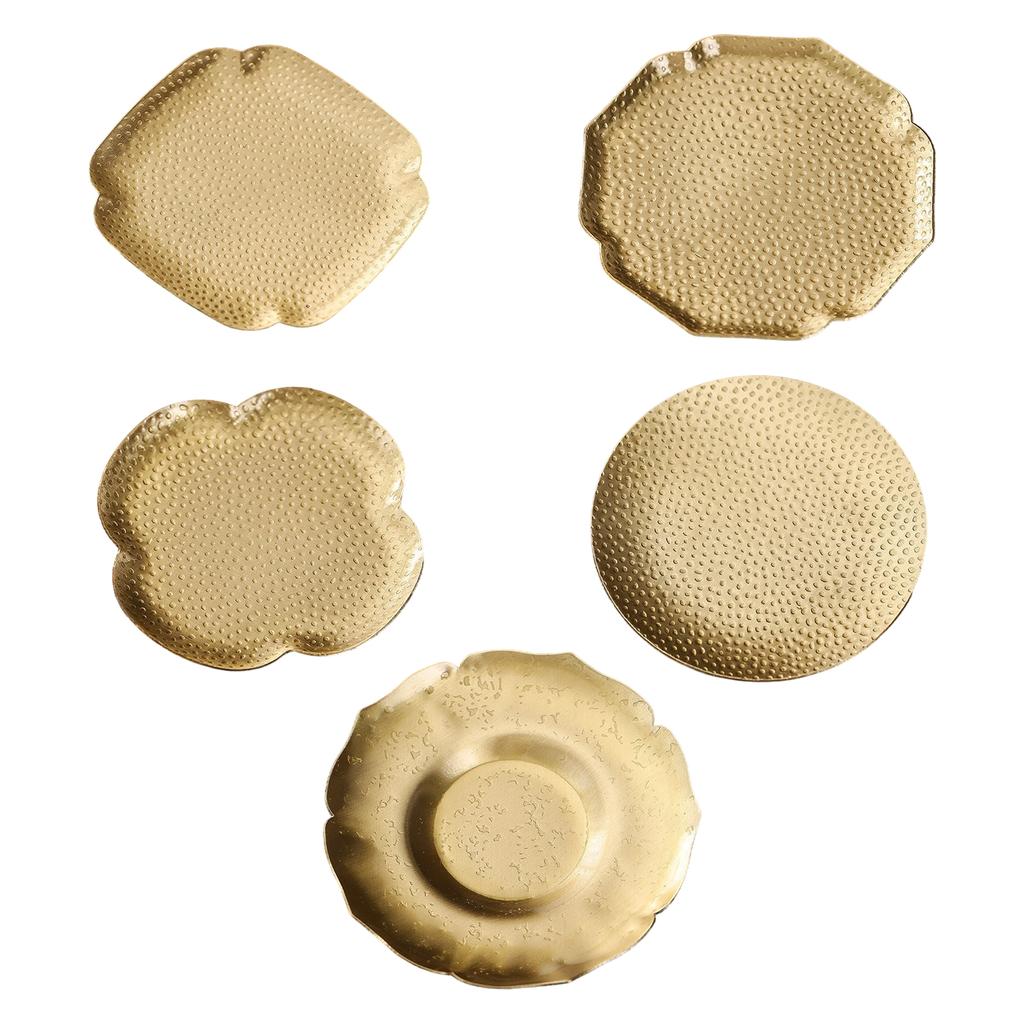 Kovové podložky pod hrnky Podložky pod nápoje Vynikající podtácky Měděná textura Protiskluzové podložky Vhodné na jídelní a konferenční stolky