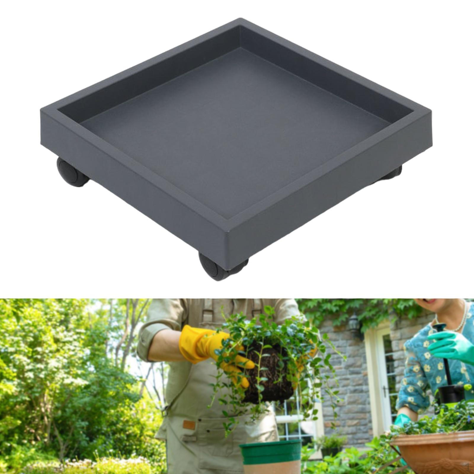 

Цветочный горшок на колесах, тележка для растений, мобильная стойка на колесах для дома, переноска Gray