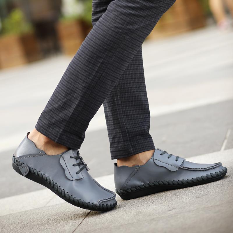 Mokkasiner for menn Loafer Kjøring Gommino Comfort Flats Uformell snøring Skinnsko i plussstørrelse for menn Overstørrelse