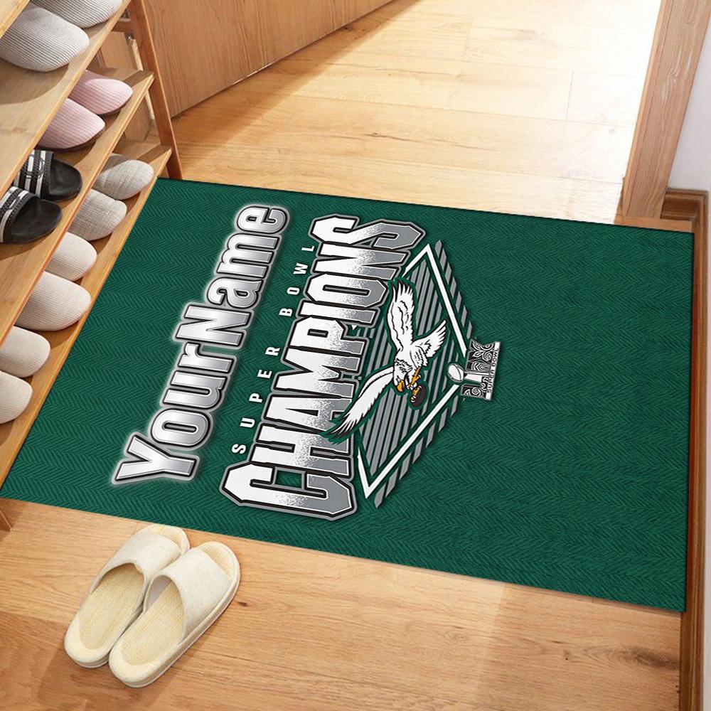 Philadelphia Eagles Customize Text Area Rug Perfect For Entryway Playrooms Hallway Game Room Antislip Rug Decorate Offices