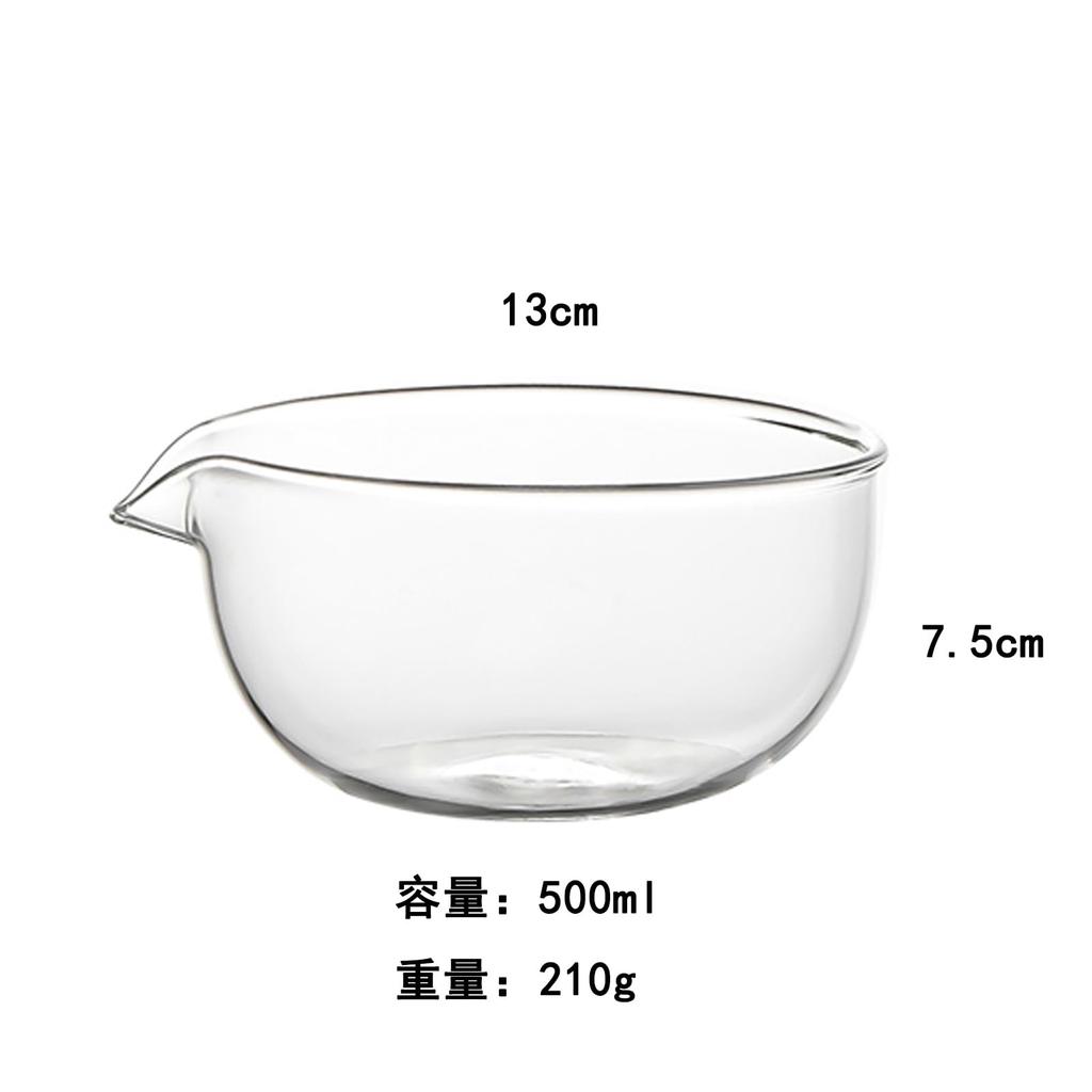 MiniMood Matcha Tea 13cm 500ml Traditional Craft Perfect for Tea Tea or As a Gift Bowl, Heat-Resistant Glass, Diameter, Capacity, Clear, Design,