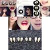 Realistic Halloween Vampire Fangs Teeth Kit With Solid Adhesive And Customizable Sizes