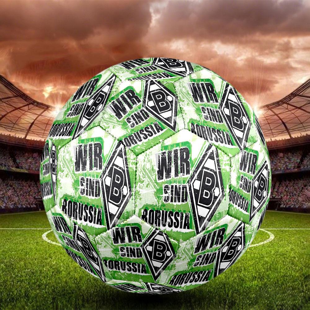 Borussia Monchengladbach Print Size 5 Soccer Ball, Standard Match Football for Sports Game and Team Practice, Ideal Gift for Soccer Fans