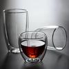 Hitzebeständige doppelwandige Eiform-Tasse aus Glas für Kaffee oder Milch