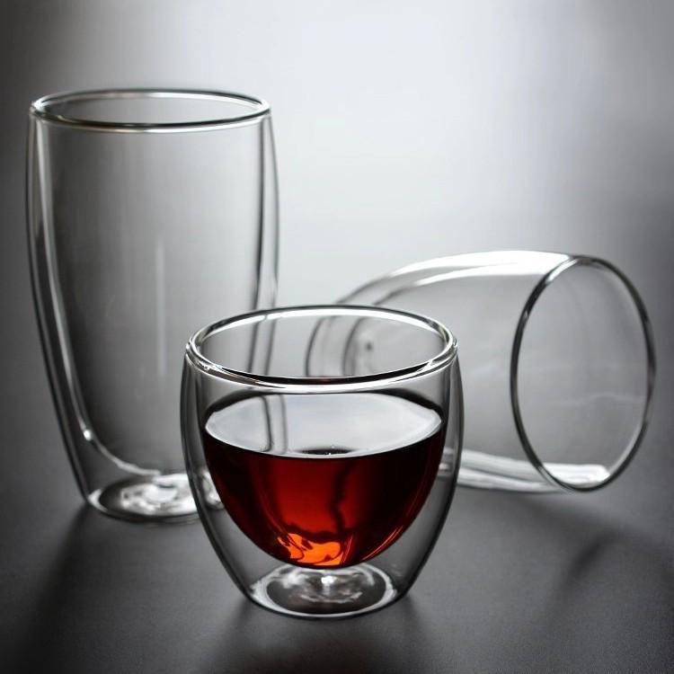 Heat-Resistant Double-Layer Glass Egg-Shaped Cup for Coffee or Milk