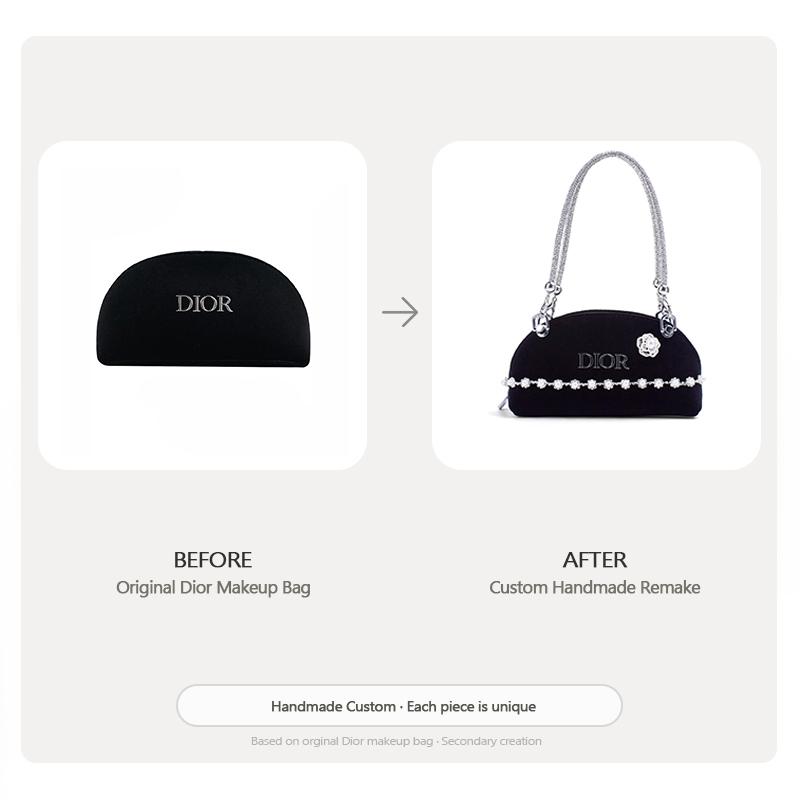 Handmade DIY Dior-inspired Remake Makeup Bag