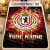 Flanell-Decke 1. FC Union Berlin Benutzerdefinierter Name Text Personalisierte Weiche Warme Überwurfdecke Heimdekoration Geschenk