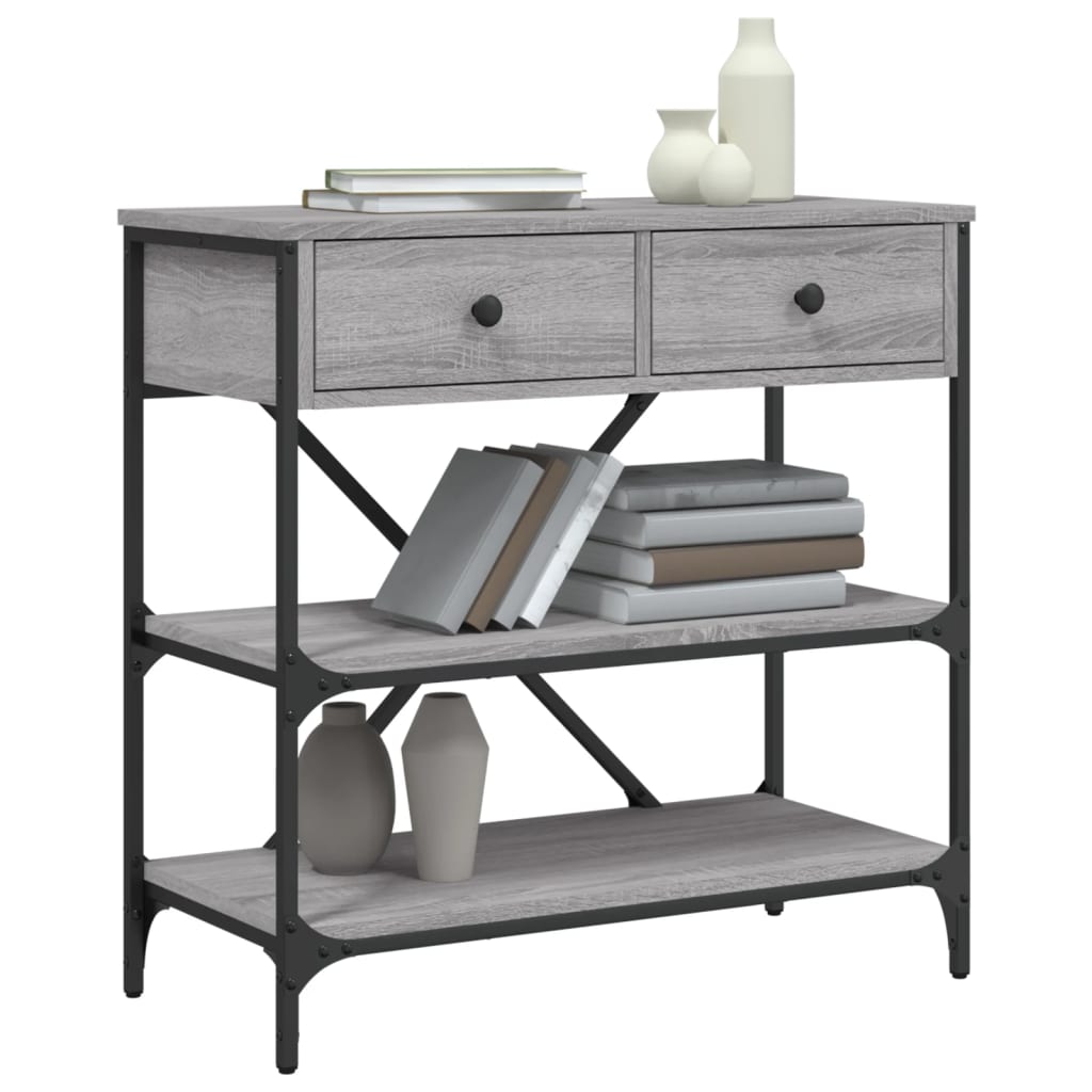 Vidaxl Console Table, Grey Sonoma Oak, 75X34.5X75 Cm