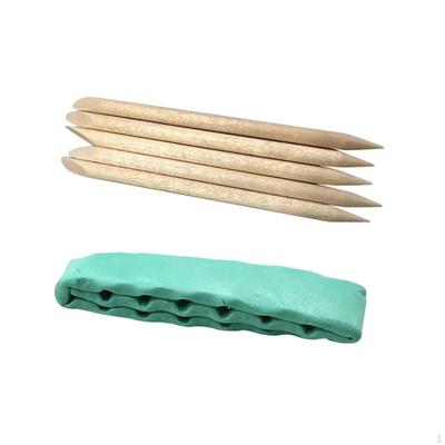 Uhrwerk-Reinigungsknete + 5 Stück Holzstäbchen-Reinigerteile entfernen Ölwerkzeug
