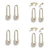 Sophisticated Alloy Earring Set With Rhinestone Details Minimalist Four-piece Set