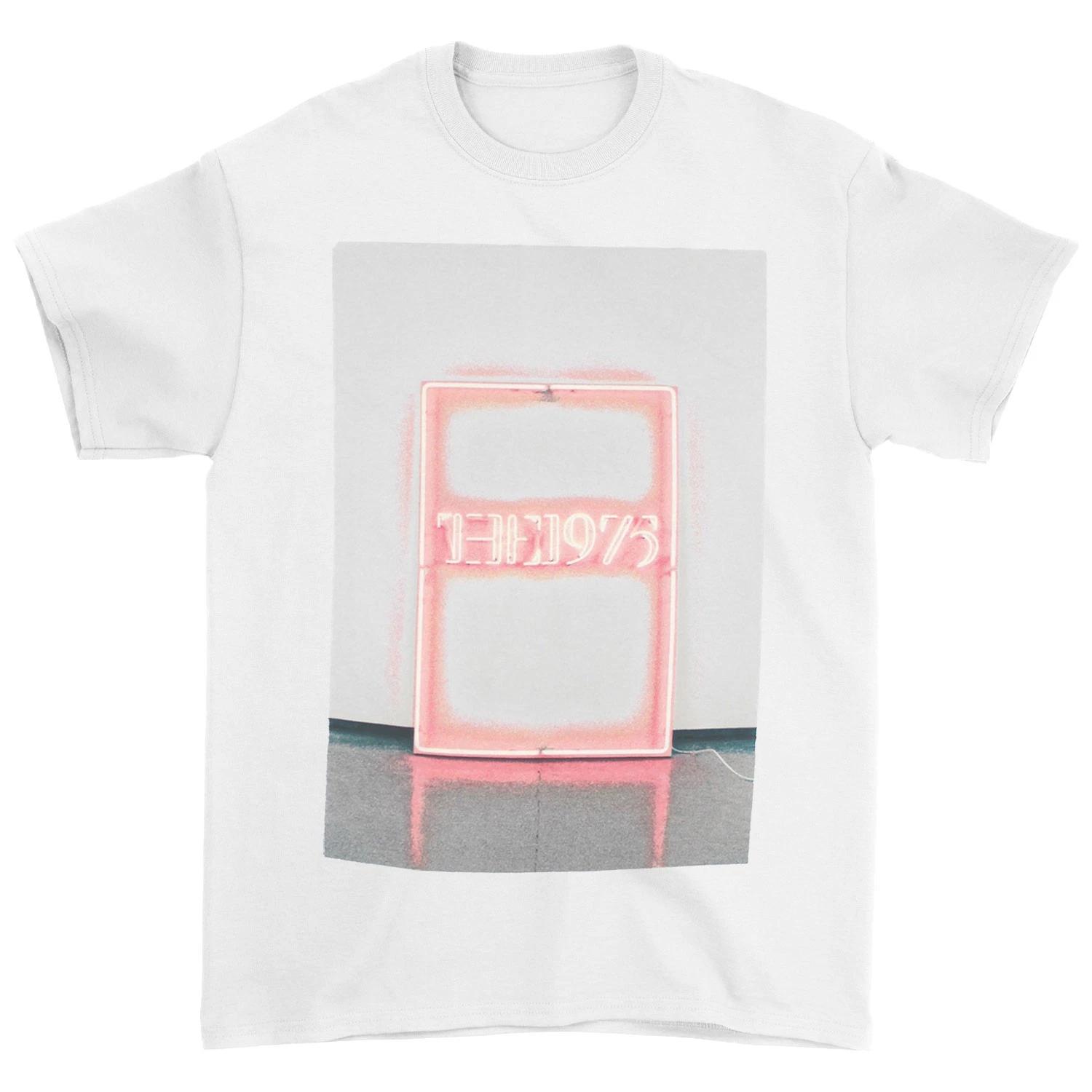 Men s 1975 Neon Sign T-shirt Large White M