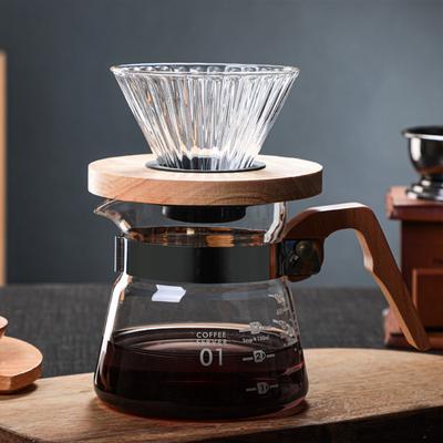 Zestaw do parzenia kawy metodą przelewową Szklany dzbanek Kawa z szklanym filtrem do kawy Zestaw do parzenia kawy drip do domu lub biura 600ml/400ml