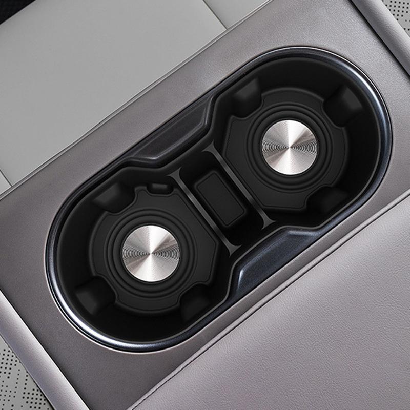 For ZEEKR 7X 2025+ Cup Holder Mat Rear Seat Silicone Armrest Cup Holder Mat Anti-Slip Cup Protector Interior Car Accessories