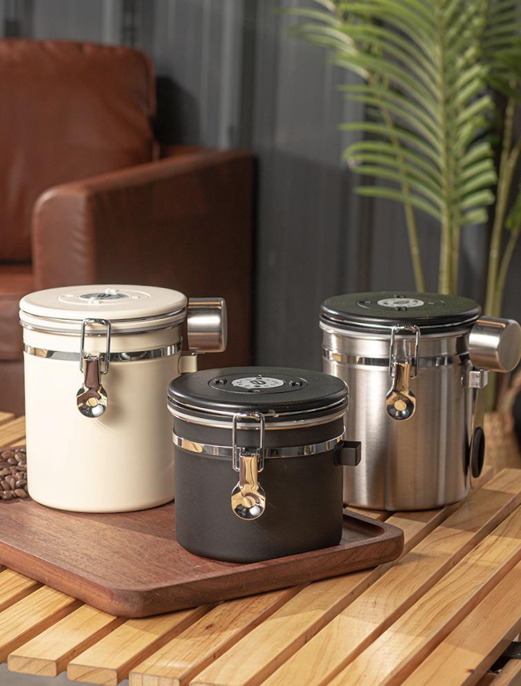 304 Edelstahl Luftdichter Kaffee- und Getreidevorratsbehälter