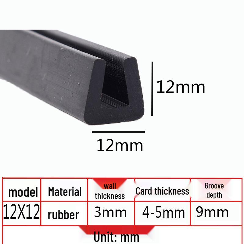 U-Shaped Rubber Anti-Collision Edge Strip for Glass Sealing